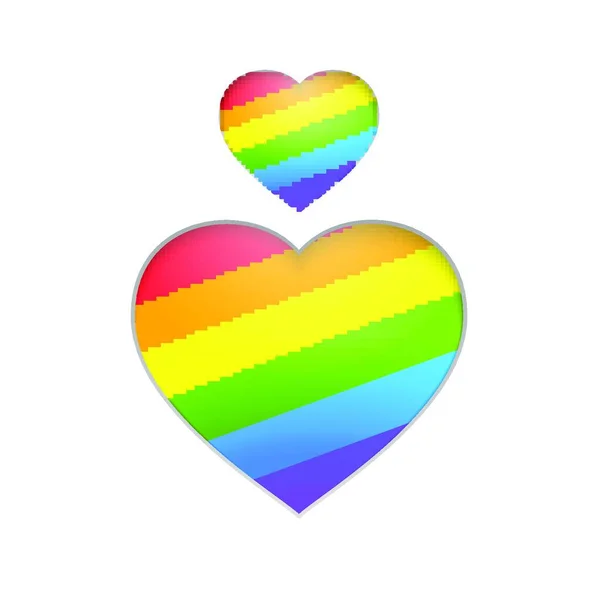 Rainbow Heart Vector Illustration — Stock Vector