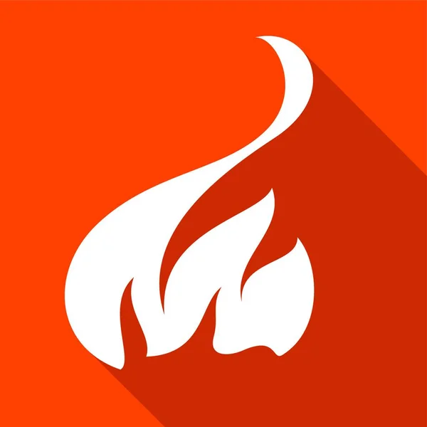 Tűz Lángok Beállított Ikonok Árnyék Egy Négyzet Alakú Tűzláng Beállítva — Stock Vector