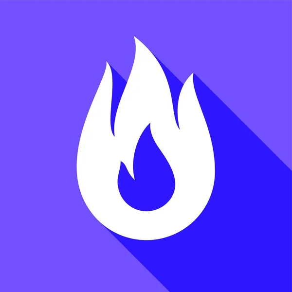 Tűzlángok Árnyékos Ikonok Egy Négyzet Alakú Esen Tűzláng Beállítva — Stock Vector