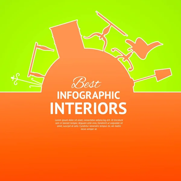 Infográficos Círculo Interior Para Seu Design Ilustração Vetorial — Vetor de Stock