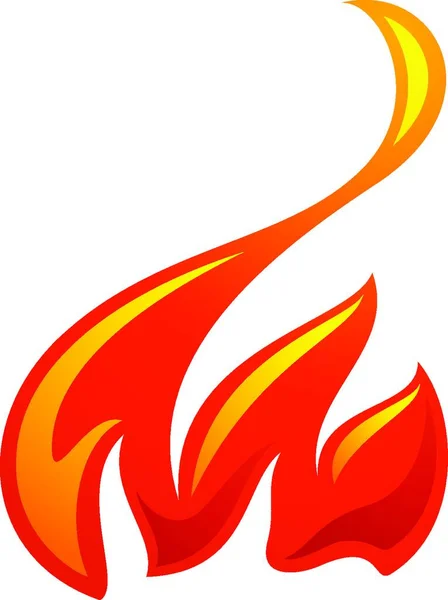 Fire Flame Red Icon Fire Flame Icon White Background — Stock Vector