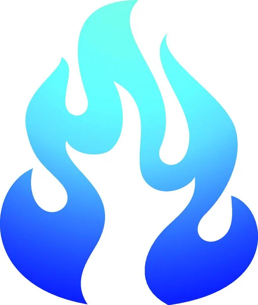 Alev Mavisi Ikonu Ateşle Beyaz Arkaplanda Alev Mavisi Simgesini Ateşle — Stok Vektör