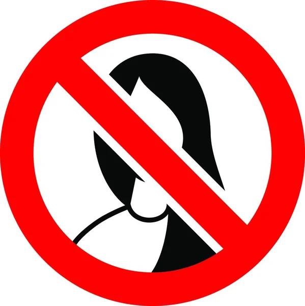 Prohibición Señal Roja Signo Prohibición Símbolo Negro Prohibido Forma Redonda — Archivo Imágenes Vectoriales