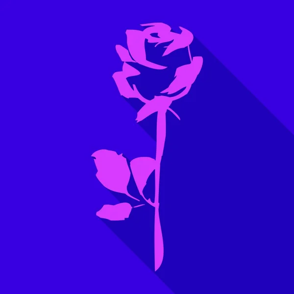 Rosa Brilhante Rosa Brilhante Sobre Fundo Violeta Ilustração Vetorial — Vetor de Stock