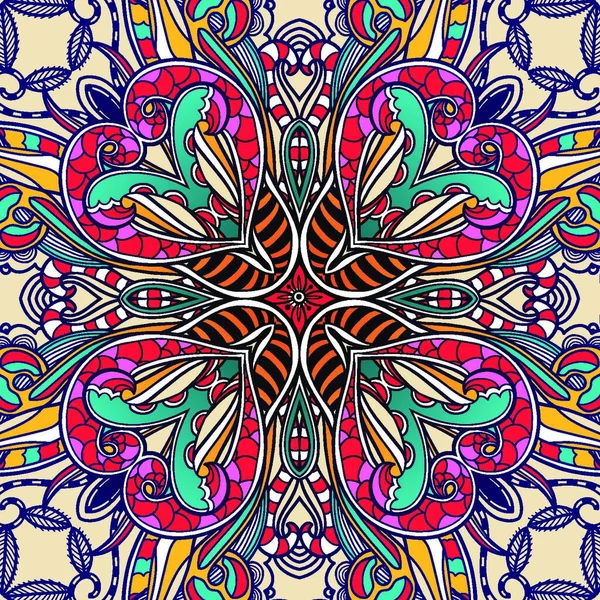 Mandala Arte Illustrazione Spirituale Simmetrica — Vettoriale Stock