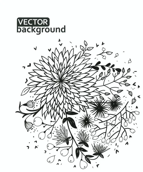 Resumo Ilustração Floral Vetorial — Vetor de Stock