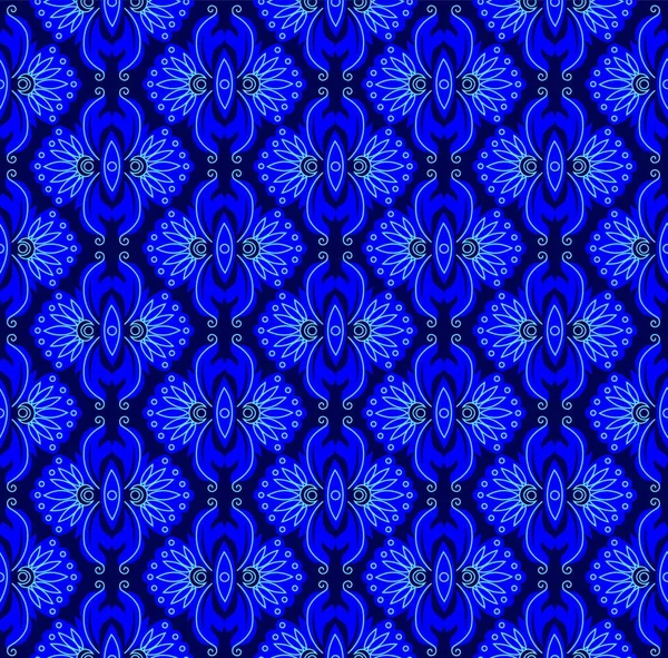 Abstracto Azul Patrón Sin Costura — Vector de stock