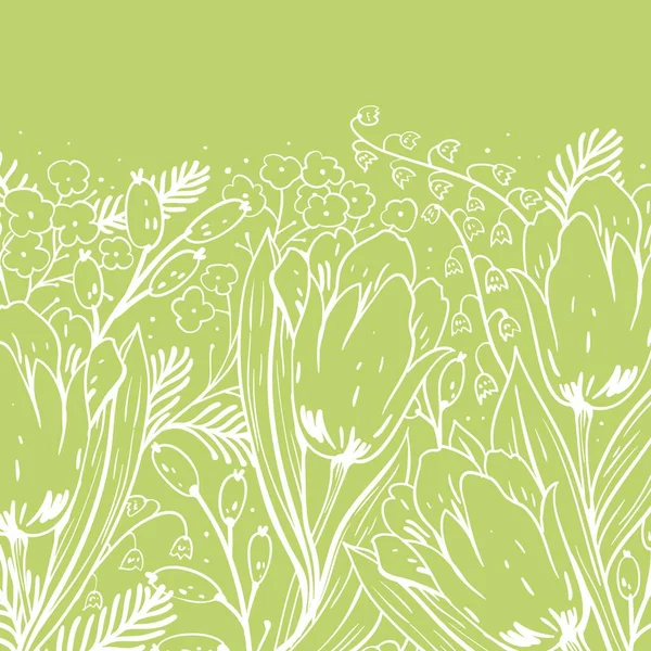 Vector Fondo Floral Espacio Copia — Vector de stock