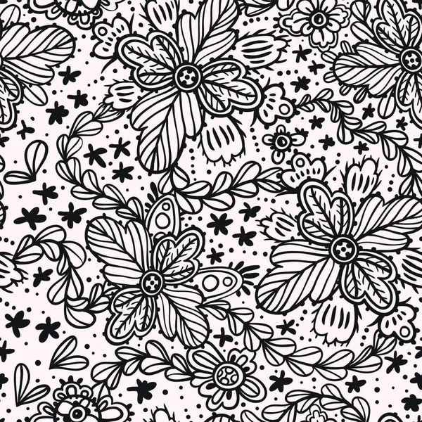 Motif Vectoriel Sans Couture Avec Des Éléments Floraux Abstraits — Image vectorielle