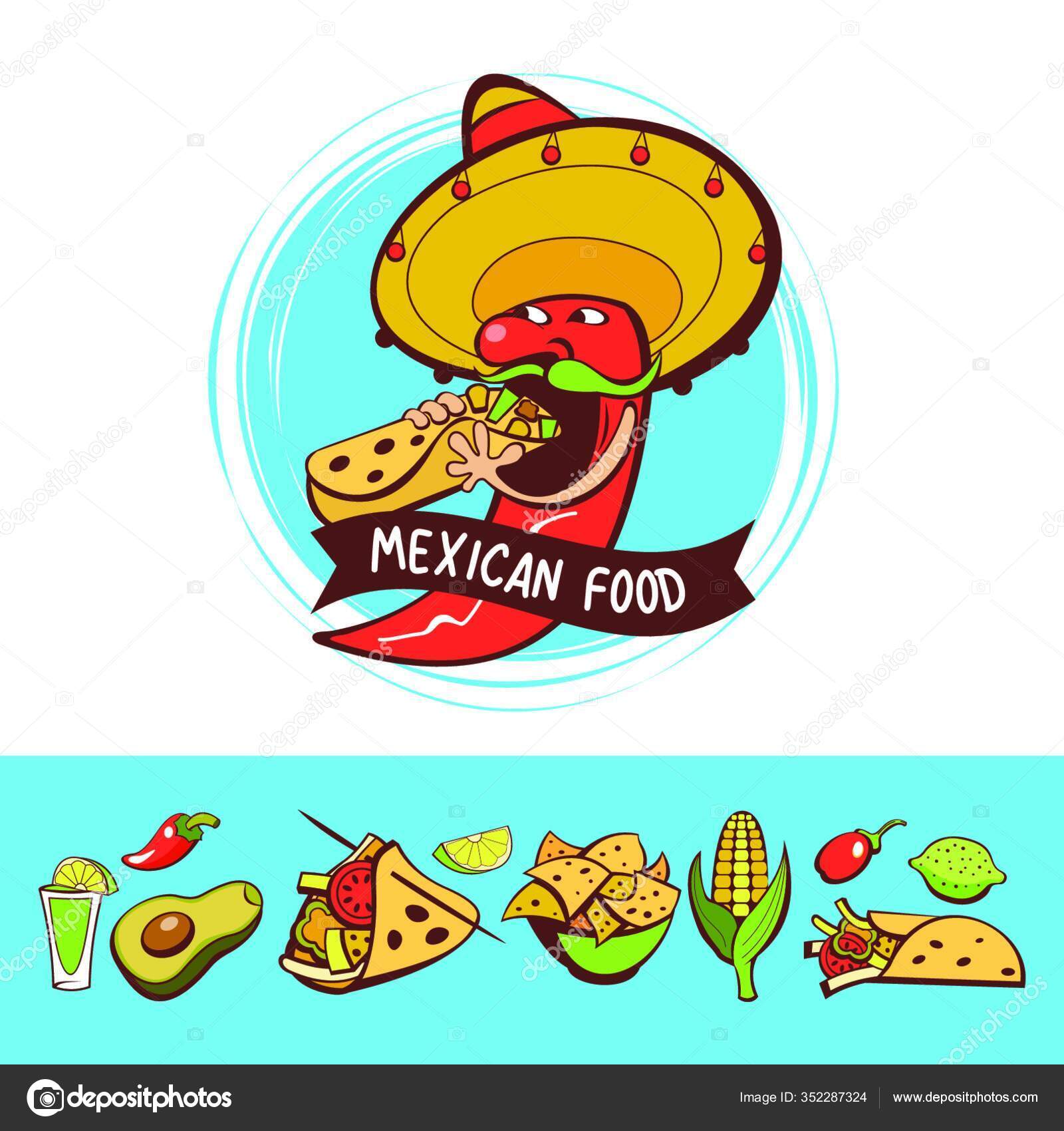 Antojitos mexicanos imágenes de stock de arte vectorial | Depositphotos