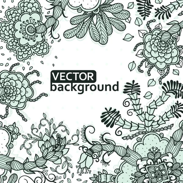 Vektor Floraler Hintergrund Kopierraum — Stockvektor