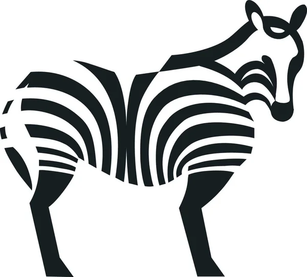 Zebra Silhouette Schwarz — Stockvektor