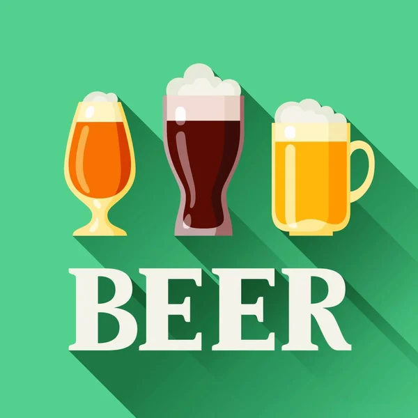 Projeto Fundo Com Copo Cerveja Caneca Goblet —  Vetores de Stock