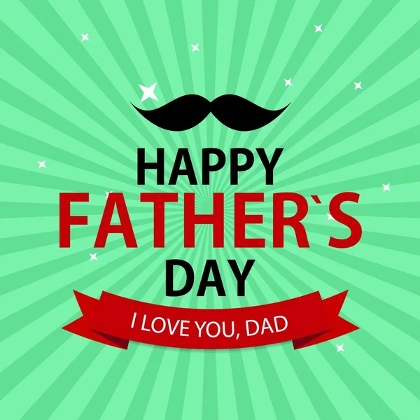 Happy Father Day Poster Card Background Vector Ilustración Eps10 — Vector de stock