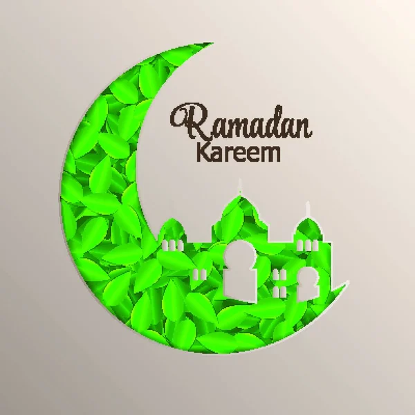 Bakgrund För Muslimska Community Festival Ramadan Rareem Eid Mubarak Vektorillustration — Stock vektor