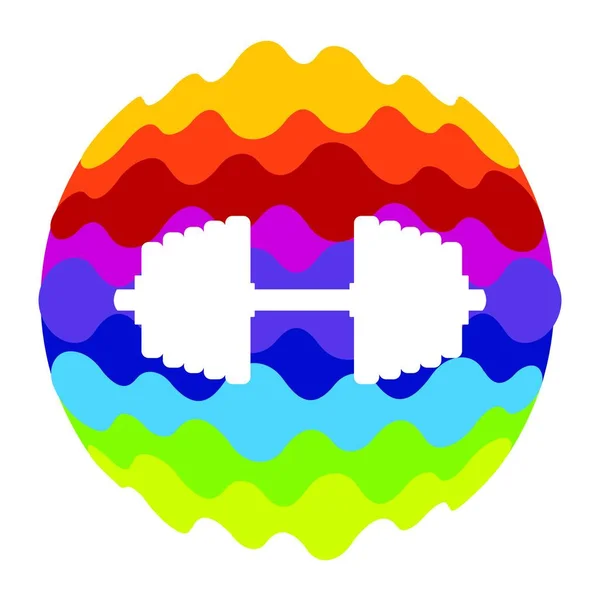 Sport Rainbow Color Ikona Pro Mobilní Aplikace Web Vector Illustration — Stockový vektor