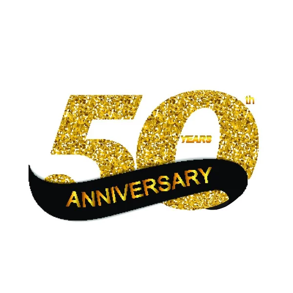 Template Logo 50Ste Verjaardag Vector Illustratie Eps10 — Stockvector