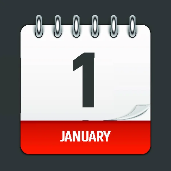 Ιανουαρίου Καθημερινά Εικονίδιο Ημερολογίου Vector Εικονογράφηση Έμβλημα Στοιχείο Του Σχεδιασμού — Διανυσματικό Αρχείο