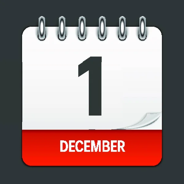 Diciembre Calendario Icono Diario Emblema Ilustración Vectorial Elemento Diseño Para — Archivo Imágenes Vectoriales