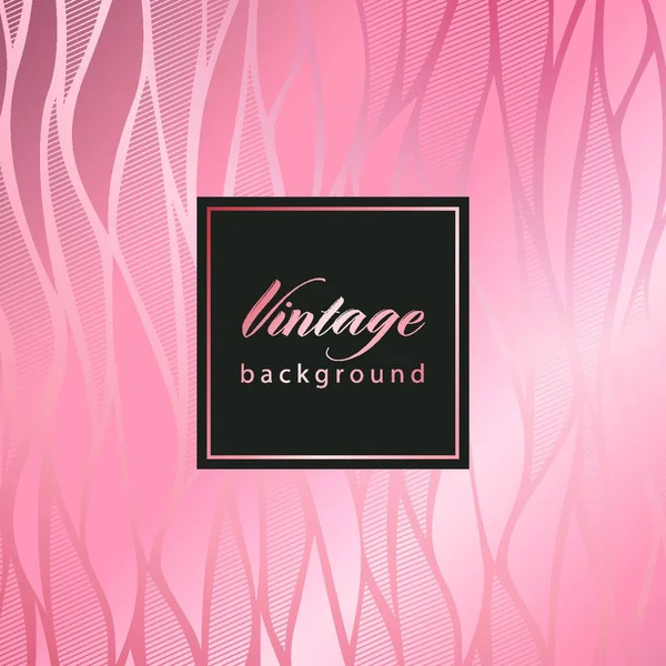 Carte Vectorielle Vintage Rose Avec Motif Damassé Sans Couture Eps — Image vectorielle
