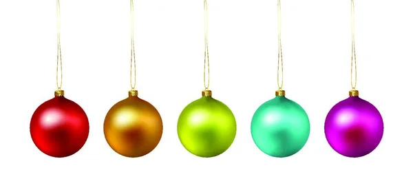 Σύνολο Χρωμάτων Χριστουγεννιάτικη Μπάλα Λευκό Φόντο Εικονογράφηση Διάνυσμα Σύνολο Χρωμάτων — Διανυσματικό Αρχείο