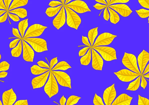 Motif Sans Couture Avec Feuilles Châtaignier Ornement Décoratif Motif Sans — Image vectorielle