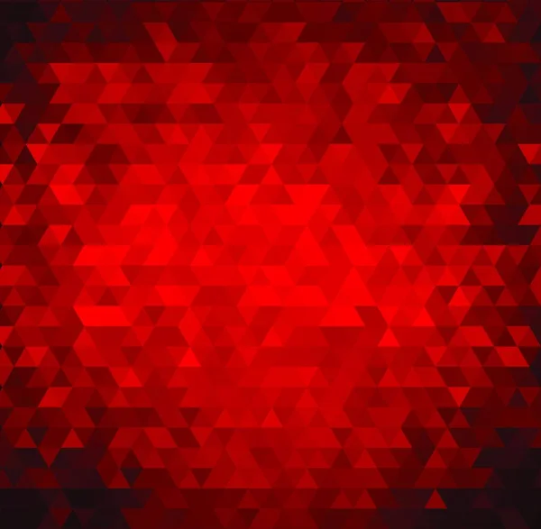 Vektorové Červené Jasné Pozadí Trojúhelníkovými Tvary Zlatá Ozdoba Vektorové Červené — Stockový vektor