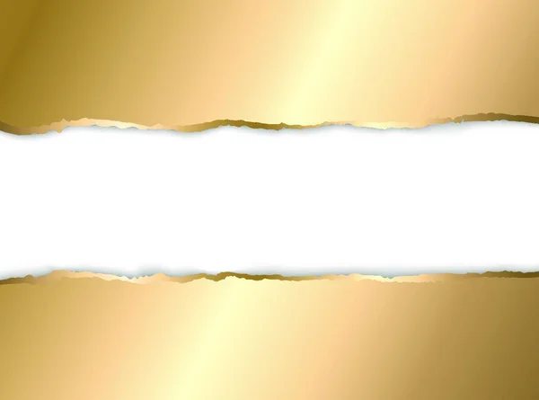 矢量图解金色撕破的纸 模板背景 金色和白色撕破的纸 模板背景 — 图库矢量图片