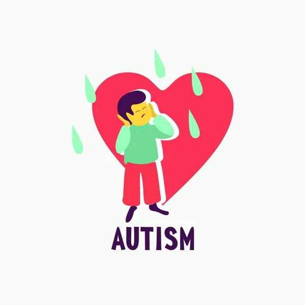 Autismo Síndrome Autismo Precoz Niños Emblema Del Vector Trastorno Del — Archivo Imágenes Vectoriales