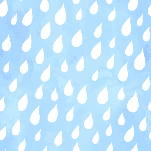 Aquarelle Seamless Pattern Raindrops Акварель Фоне Осени — стоковый вектор