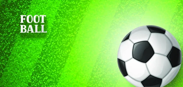Fußball Oder Fußballbanner Mit Ball Sportliche Illustration Fußball Oder Fußballbanner — Stockvektor