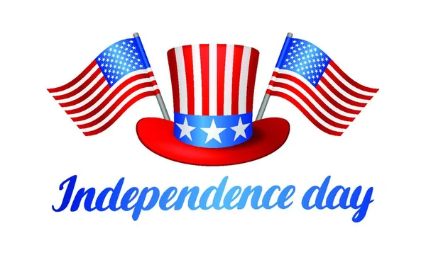 7月4日独立記念日の旗 アメリカの愛国的なイラスト 7月4日独立記念日の旗 アメリカの愛国的なイラスト — ストックベクタ