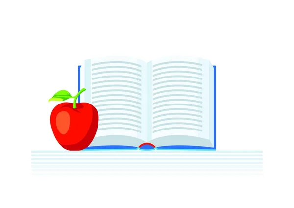 Háttér Könyvekkel Háttér Könyvekkel Oktatás Vagy Könyvesbolt Illusztráció Lapos Dizájn — Stock Vector