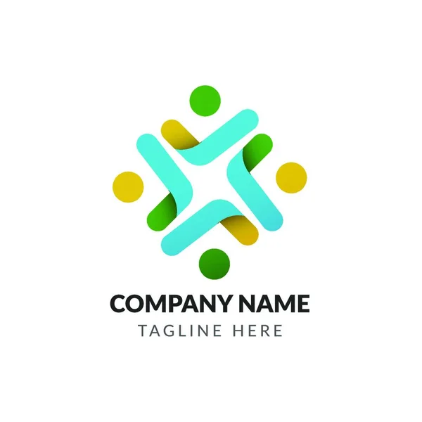 Empresa Marca Modelo Logotipo Identidade —  Vetores de Stock
