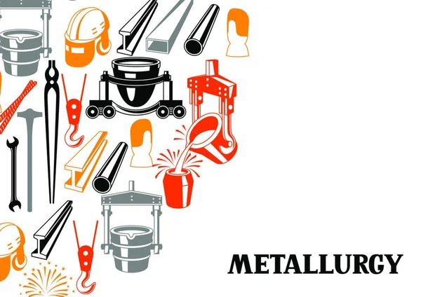 Diseño Fondo Metalúrgico Diseño Fondo Metalúrgico Artículos Equipos Industriales — Vector de stock