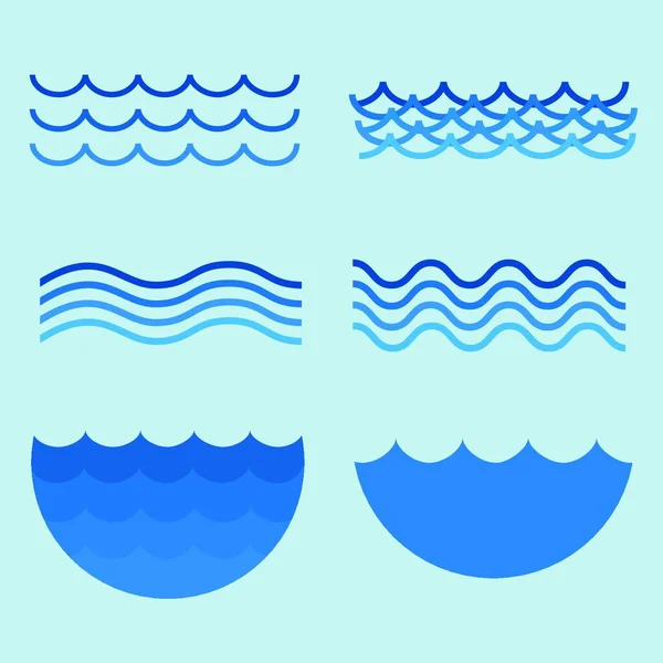 Векторное Искусство Водной Тематики Векторная Иллюстрация Воды — стоковый вектор