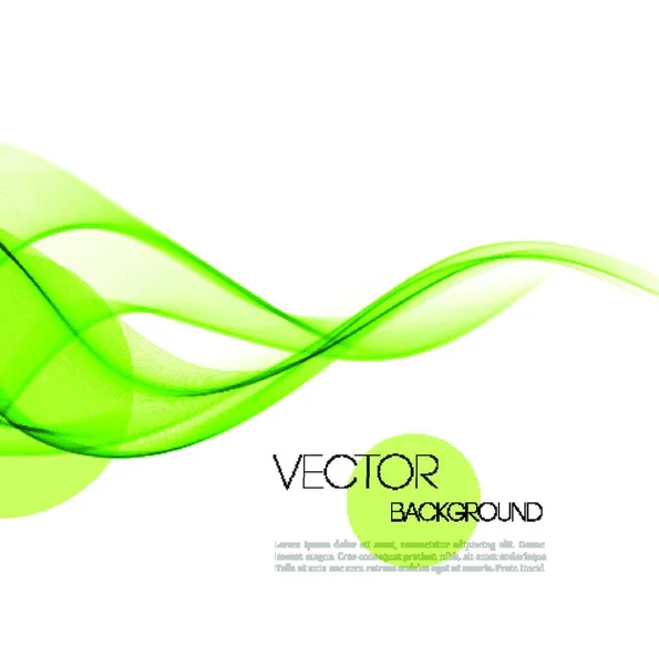 Vector Résumé Vert Lignes Courbes Arrière Plan Conception Brochure Arrière — Image vectorielle