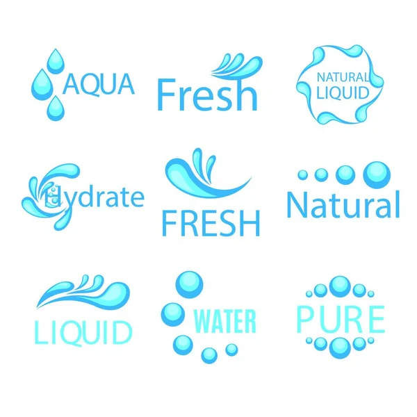 Water Theme Vector Art Logo Template Water Theme Vector Art — Stock Vector