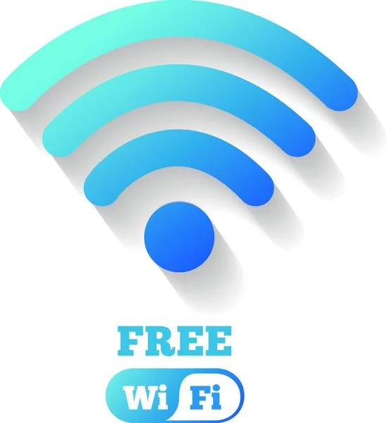 Thème Bleu Wifi Gratuit — Image vectorielle