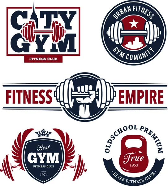 Fitness Gym Logo Identiteit Template Fitness Gym Logo Identiteit Sjabloon — Stockvector