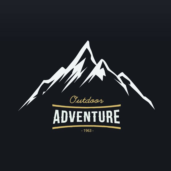 Hiking Adventure Identity Logo Template Hiking Adventure Identity Logo Template — Stock Vector
