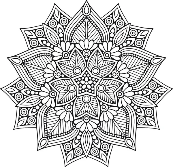 Mandala Floral Identity Template Mandala Modèle Identité Florale Vecteur — Image vectorielle