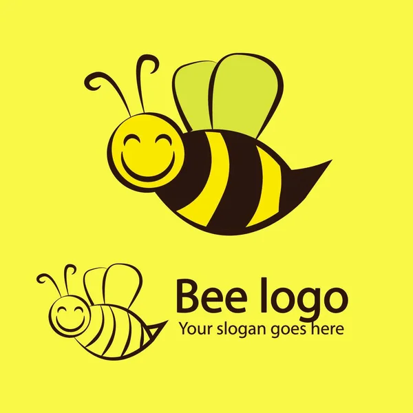 Arı Markası Logo Şablonu Arı Marka Logo Şablonu Vektörü — Stok Vektör