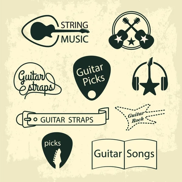 Modelo Logotipo Identidade Marca Música Música Marca Identidade Logotipo Modelo — Vetor de Stock