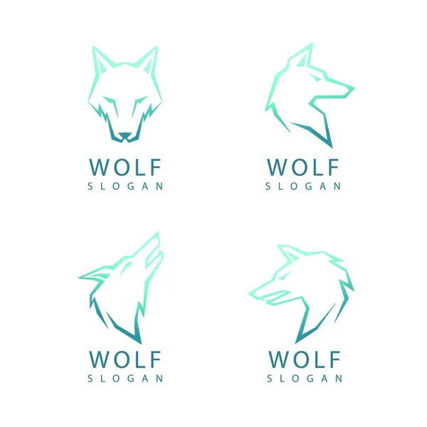 Wolf Markenidentität Logo Vorlage Wolf Markenidentität Logo Vorlage Vektor — Stockvektor