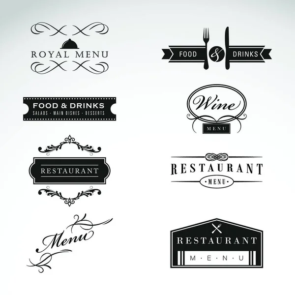 唯一的餐厅标志 独家餐厅标识向量 — 图库矢量图片