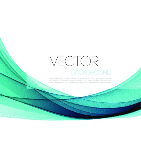 Vector Abstract Smoky Waves Background Template Brochure Design — Stock Vector