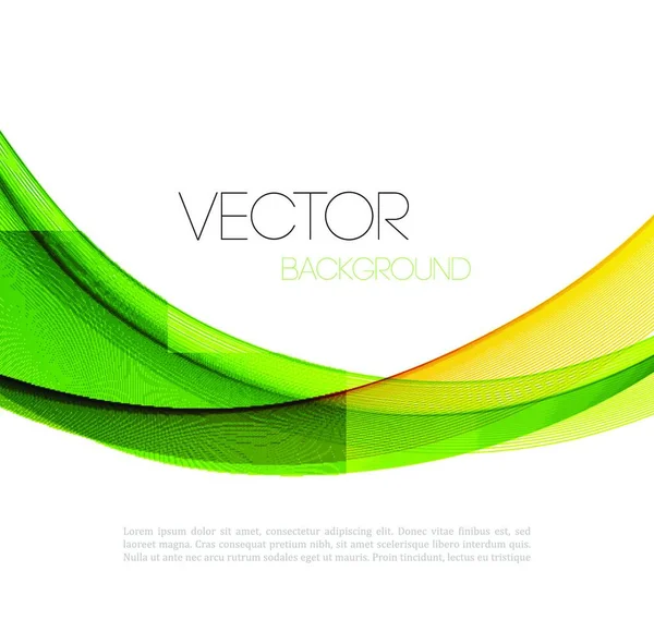 Vector Abstrato Linhas Curvas Fundo Desenho Brochura Modelo — Vetor de Stock