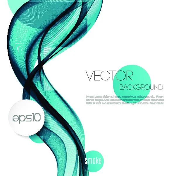 Vector Abstract Smoky Waves Background Template Brochure Design Abstract Smoky — Stock Vector