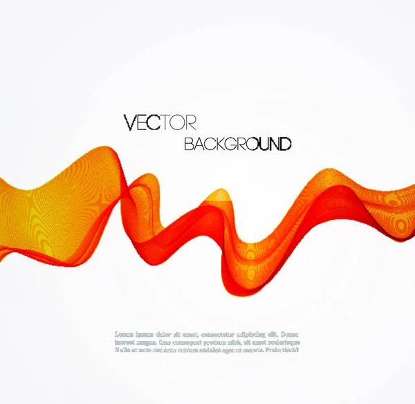 Vector Abstrato Laranja Linhas Curvas Fundo Modelo Design Brochura Abstrato — Vetor de Stock